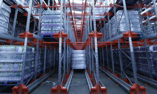 radio shuttle racking at food and drink warehouse, Perthshire, Scotland.