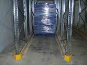Push back and drive in racking